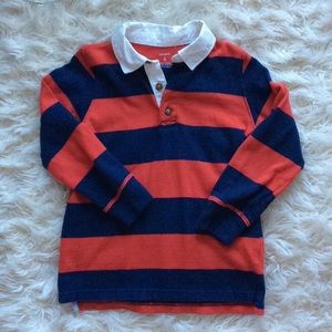 5/$25 red blue rugby polo l/s boys size 6